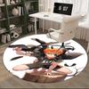 1pc Haikyuu Kuroo Tetsurou Anime Design Round Carpet - Office Chair Mat, Non-Slip Rug for Home Decor