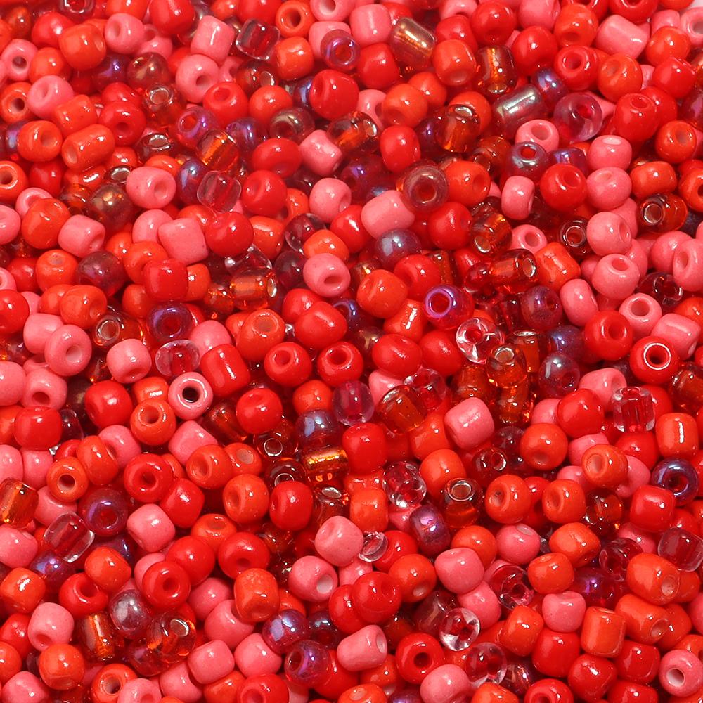 40g/lot Mixed Color Glass Seed Beads 4mm Cute Mini Loose Rice Beads For Jewelry Making Supplies DIY Bracelet Necklace Keychain