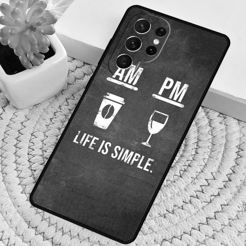 Coffee Wine Cup Phone Case for Samsung Galaxy note 10 pro S26 Ultra S23 S24 FE S25 S21 S22 PLUS shockproof Cove