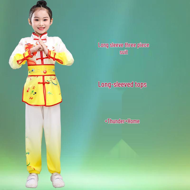 Costumi Graduati per Performance di Arti Marziali per Bambini - Unisex Manica Lunga/Corta per Allenamento e Batteria per Studenti delle Scuole Primarie
