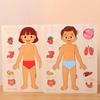 Boys Girls Wooden Human Body Puzzle Educational Anatomy Jigsaw  Cognitive Teaching Aids