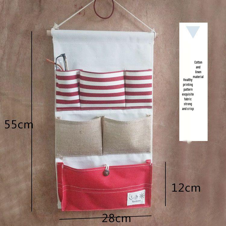 Multi-layer Fabric Hanging Storage Bag for Dormitory and Wardrobe Door, Wall-Mounted Phone Organizer