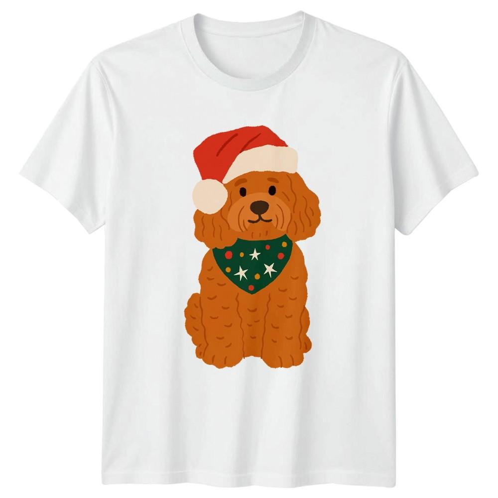 Christmas Dog Santa Hat Holidays Unisexs TShirt Unisexs Tee Graphic Unisex Top