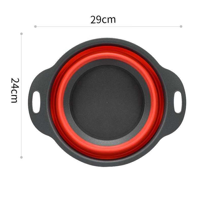 Walfos Silicone Folding Drain Basket Fruit Vegetable Washing Basket Strainer Colander Collapsible Drainer Kitchen Storage Tool