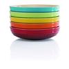 Piatto Fondo Tondo Le Creuset 20 cm Arcobaleno Resistente al Calore Freddo Compatibile Microonde Forno Set 5 Piatto Pasta Curry Gratin Prodotto Ufficiale Giappone