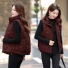 Autumn and winter new vest women's loose stand-up collar thickened down cotton jacket vest cotton vest outer wear