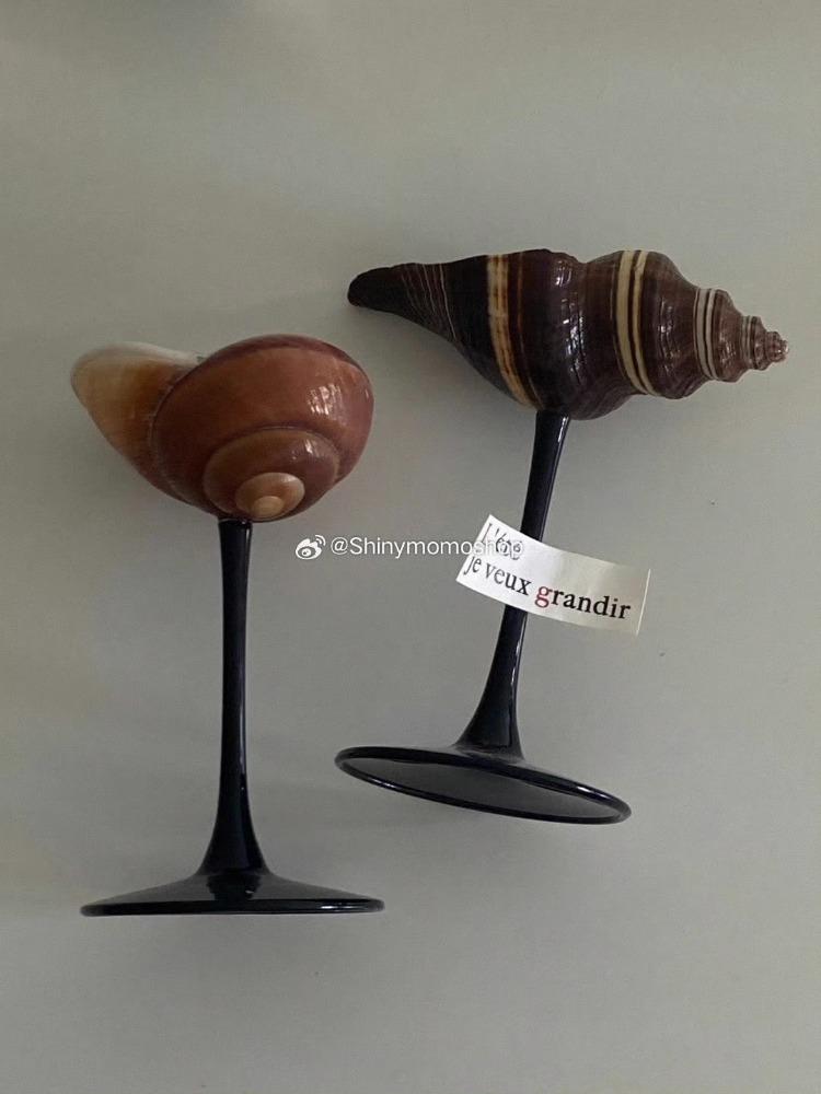 Handmade Tall Wine Glass, Natural Conch Shell, Wine Glass, Creative Design, Shell Tray Gift, High-end Decoration Interesting Cup