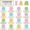 FYSUIMU Boho Smile Face Affirmation Station Bulletin Board Set Positive Sayings Pastel Happy Face Cutouts for Back To School Classroom Chalkboard