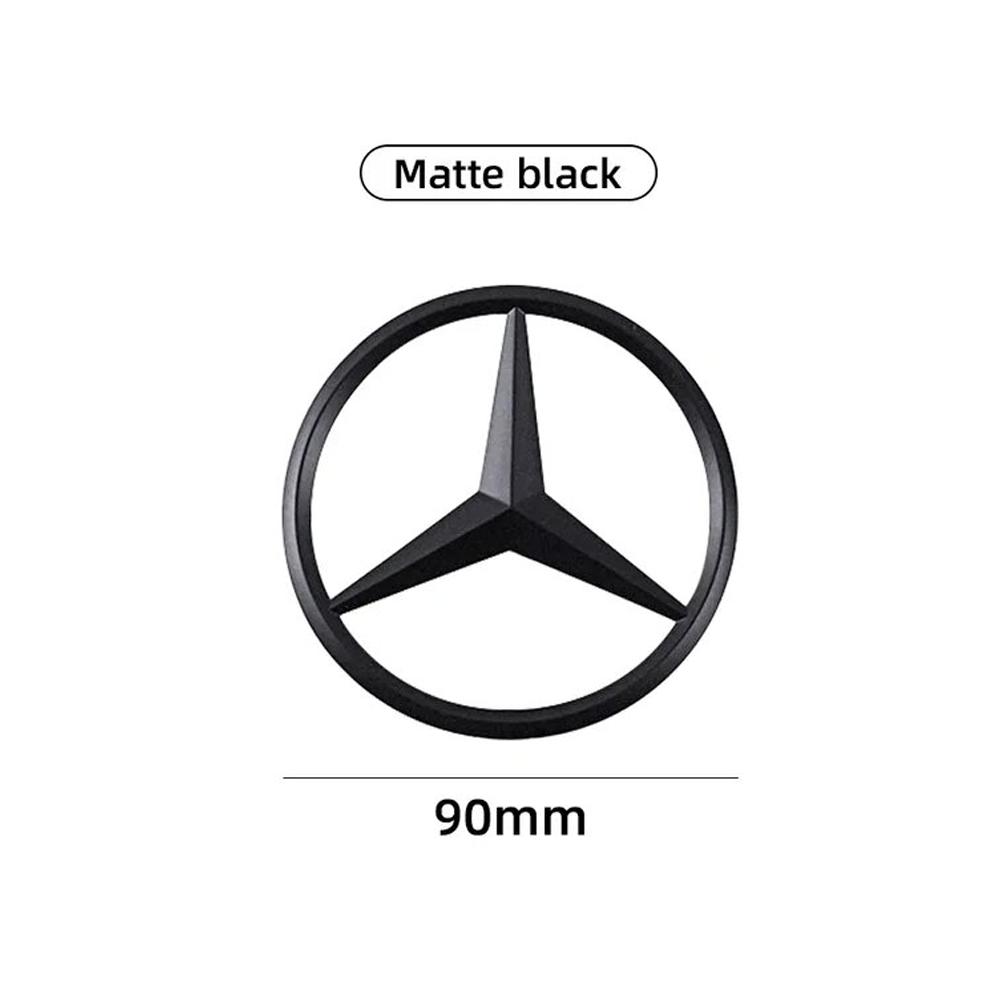 For Mercedes Benz 90MM ABS Car Rear Badge Sticker Trunk Emblem Decal A B C E S class GLA GLC CLA GLK GLE W204 W205 W212 PB2