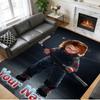 Tappeto in Velluto di Cristallo Testo Nome Personalizzato, Morbido Tappetino Antiscivolo Decorazione per la Casa Gioco per Bambini Chucky Tiffany