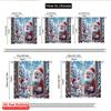 2 Stück 2D Flachdruck Weihnachtsfenstervorhänge Weihnachtsmann Schneemann Winter Weihnachten Polyester Ohne Strom 0 Perfekt für