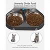 Pet Food Splitter with Stainl Steel Bowls Automatic Cat Feeder Bowls for Two Cats or Dogs Suitable for Automatic Cat Feeder PLA