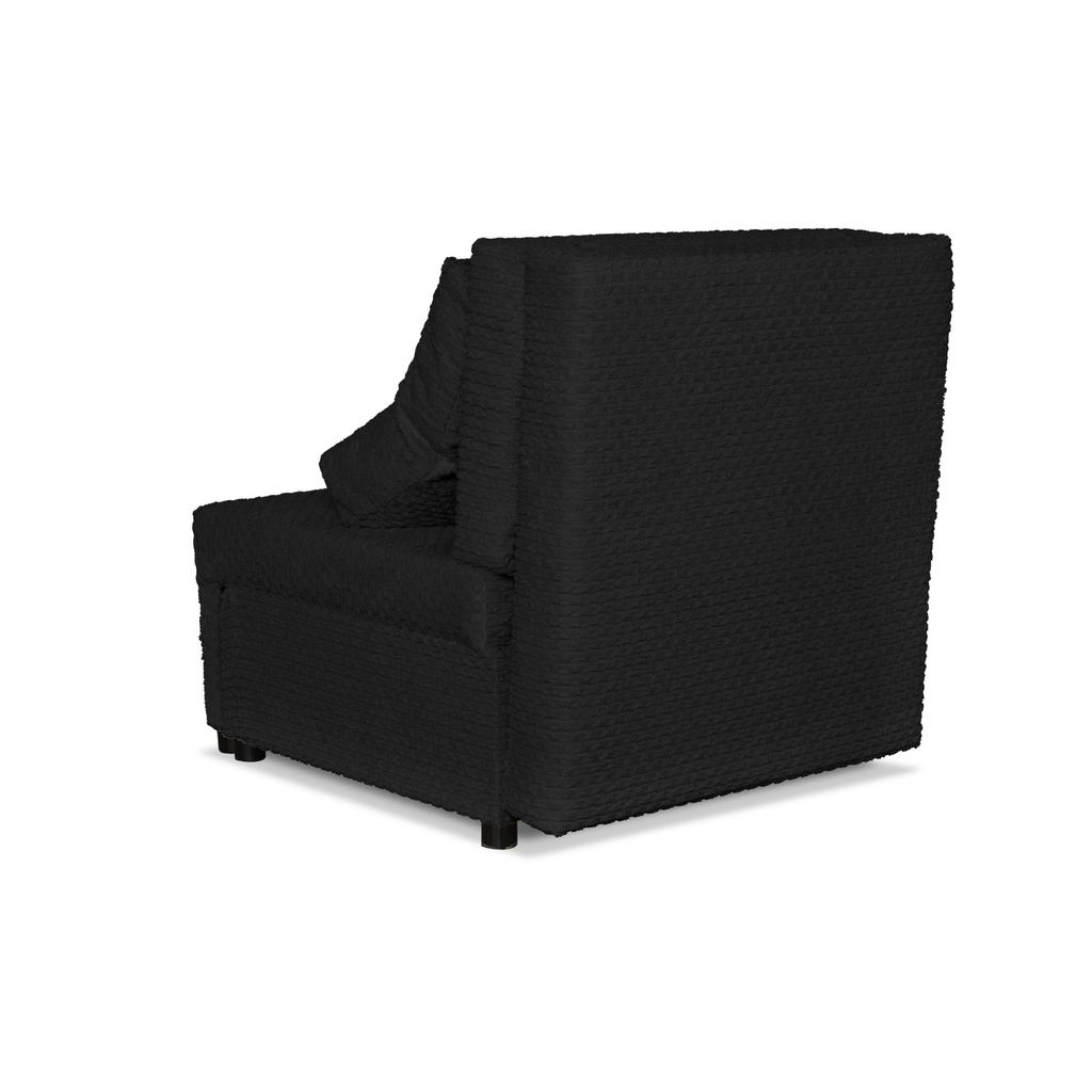 Fold-out Armchair Sleeping Function KIMO Bedding Container Family Furniture Black