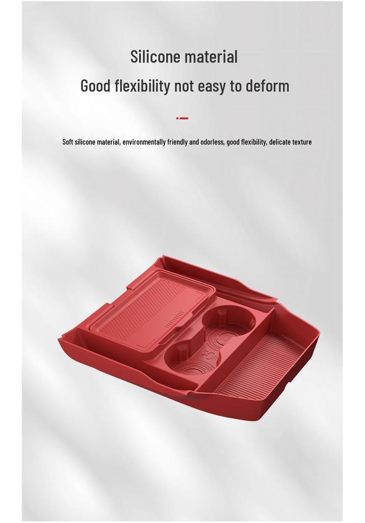Silicone Storage Box for Zeekr 8X Car Console - Compatible with 26 Models