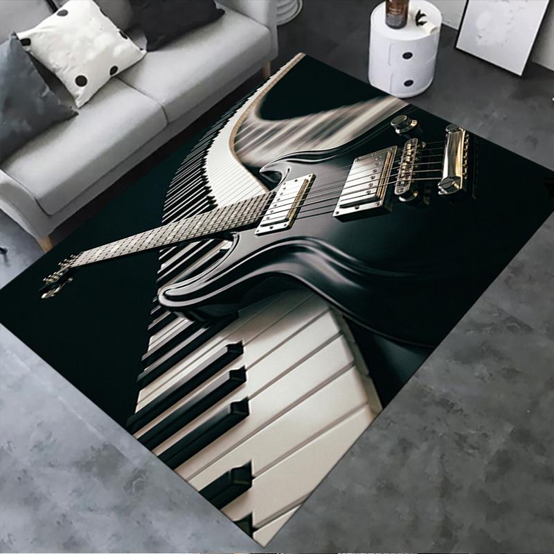 2025 New Guitar Music Carpet Rug for Living Room Bedroom Home Sofa Decoration,Kids Play Non-slip Floor Mat11