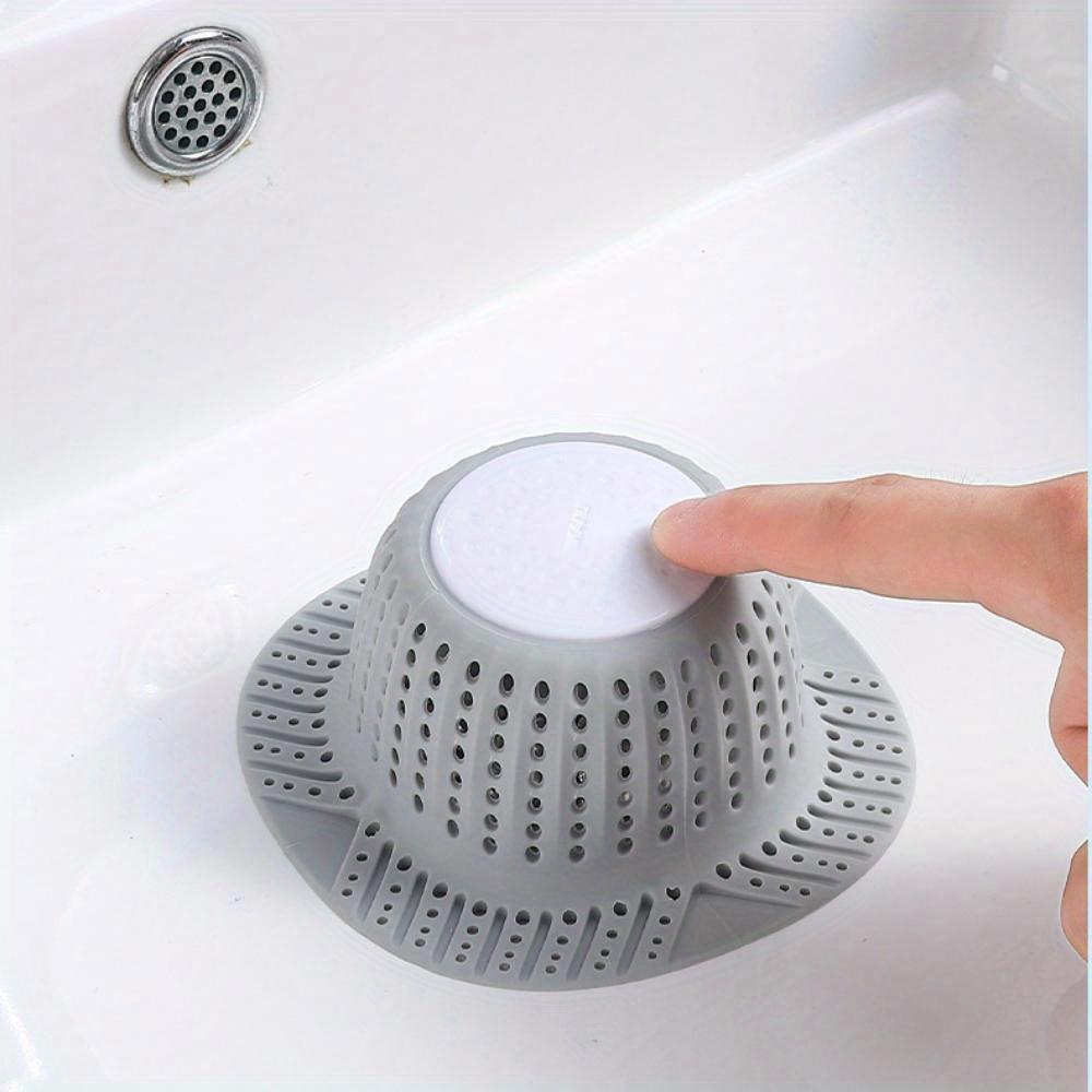 New Bathtub Drain Hair Catcher Collapsible Drain Protector for Pop-Up and Regular Drains of Shower Bathtub Tub Bathroom Sink