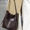Genuine Leather Women's Bag with A Niche and High-end Design, Single-shoulder Underarm Bucket Bag