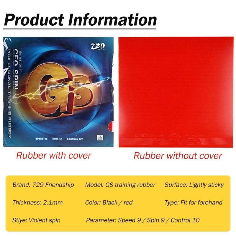 729 Friendship GS Training Table Tennis Rubber 2.1MM Ping Pong Rubber Loop Soft and Good Control