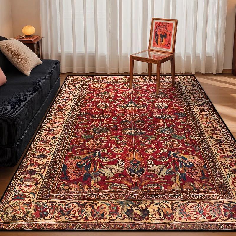 

Persian Style Retro Home Living Room Rug Large Size Non-slip Entrance Door Mats Easy Cleaning Soft Bedroom Carpet Decoration 50x80cm