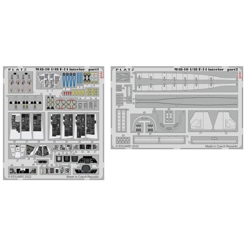 PLATZ 1/48 F-14 Tomcat Photo-Etched Cockpit Parts for Plastic Models M48-10