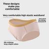 Women's Spring Summer Grade 7A Anti Bacterial Cotton Comfortable Breathable Mid Waist Briefs