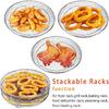 Air Fryer Basket for Oven, 7.8inch Round Air Fryer Rack with Clamp and Brush Stainless Steel Air Fryer Basket Non-Stick Air Fryer Tray Fit All 4.2QT
