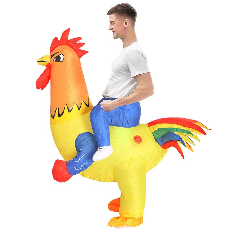 Вечеринка Фестиваль Мультяшный Надувной Костюм Надувной Костюм Маскарад Костюм для Переодевания Велоспорт Бокс Петух Надувной Костюм 150-190cm
