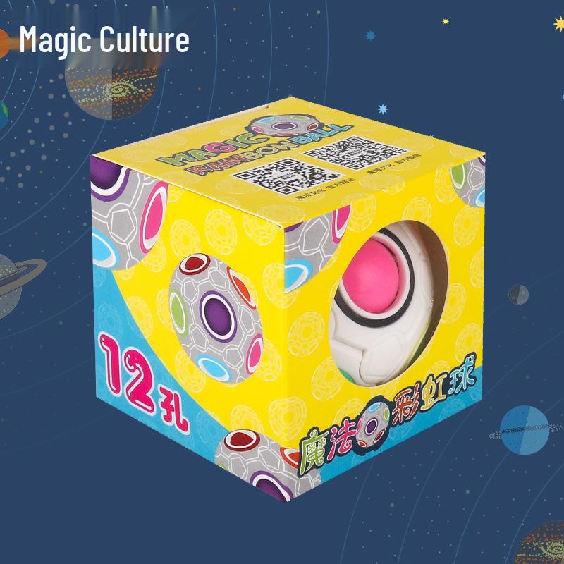 Cross-Border Children's Educational Magic Rainbow Ball - Special-Shaped Decompression Cube Toy