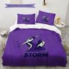Melbourne Storm Bedding Quilt Set Quilt Cover Pillowcase Home Decoration Birthday Gift (1 * Duvet Cover + 2 * Pillowcase, Without Core)