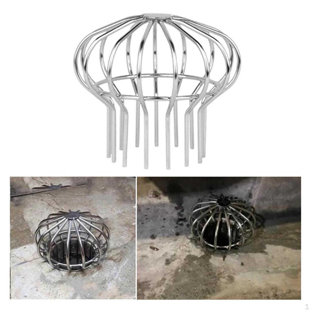 304 Stainless Steel Floor Drain Strainer Stops Blockage Leaves Debris - Gutter Balloon Guard