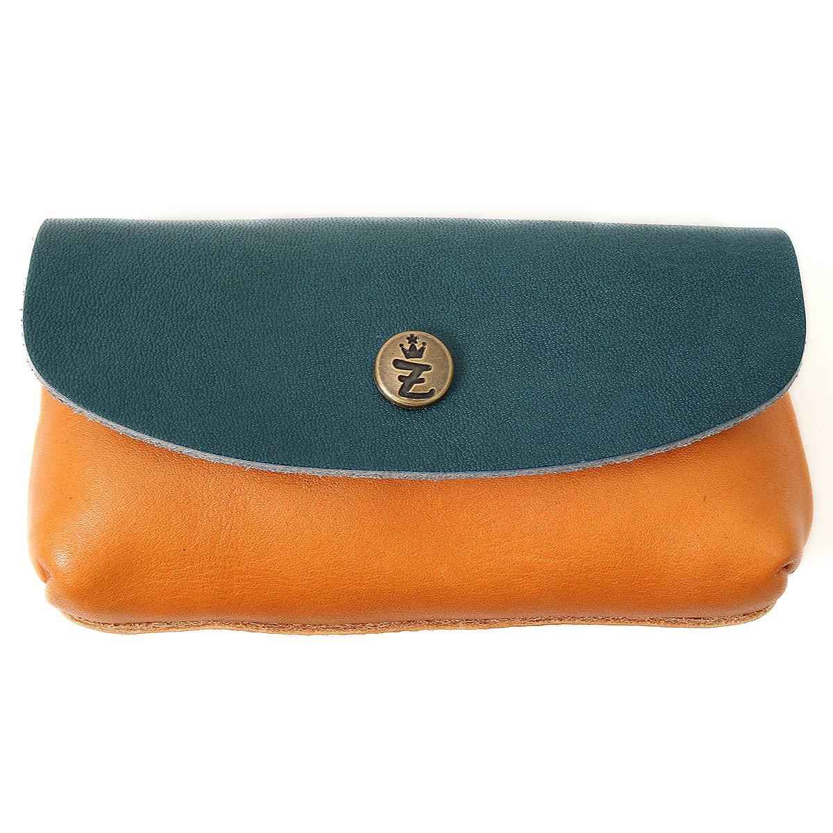 

Zario Grande Genuine Tochigi Leather Small Item Storage Made in Japan x Pouch, Palm-Sized Pouch, [ZAG-0029] (Navy Camel)