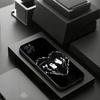 Love Black and Cute Emo Phone Cases For iPhone 17 16 15 14 13 12 11 Pro Max Plus Luxury Camera Protection Plastic