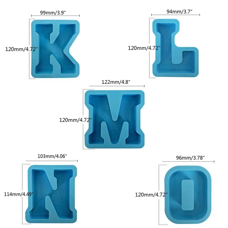 3D A~Z Letters Silicone Molds Epoxy Resin Mold DIY Crafts Polymer Clay Plaster Mold DIY Candle Handmade Soap Tools