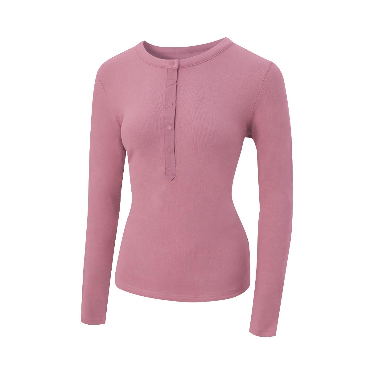 

Женская терморубашка из немецкого бархата с длинным рукавом для осени и зимы - повседневный многослойный топ Small