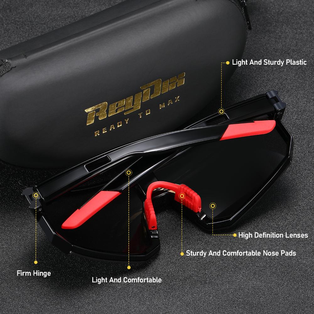 ReyDix Uniseks, sportowe, kolorowe, modne okulary przeciwsłoneczne do jazdy konnej, UV400