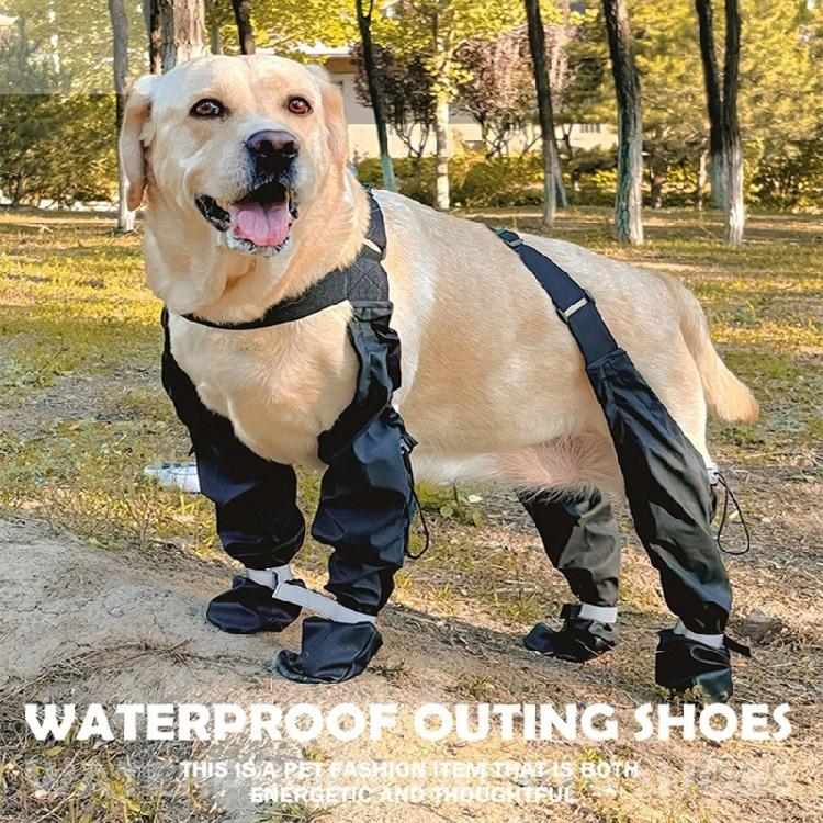 Fashion Dog Shoe Suspender Boot Waterproof Pet Shoe Snow Rain Dog Suspender Boot For Daily Walks