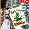 1pc Merry Christmas Winter Snowflakes Christmas Garden Flag- Double-sided Garden Flag Courtyard Decoration, Flag Only, Seasonal Celebration Events Fla