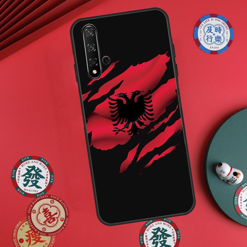 Albania Flag Eagle For Huawei Nova 11 Pro 9 10 SE Y60 Y70 Y90 Y61 Y91 Y72 Y73 12i 11i 8i P20 P30 P40 Lite Case