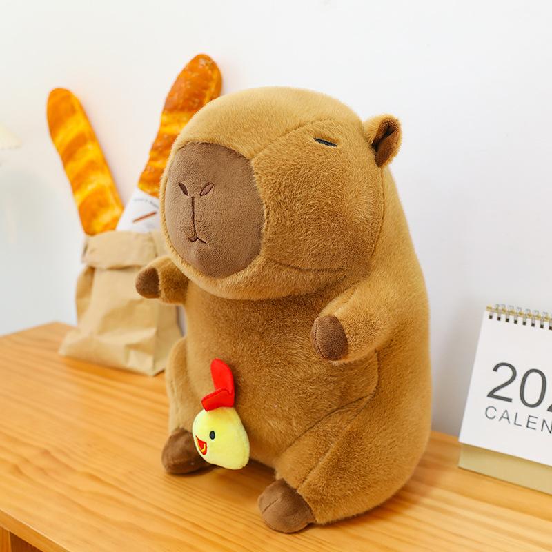 Summer Style Series Capybara Plush Toy Seaside Scenic Spot Souvenir Travel Floral Skirt Capybara Doll