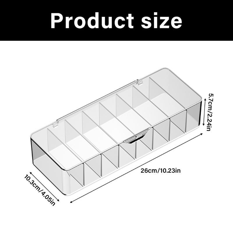 Multiple Cable Organizers Box 8 Compartments Dustproof Designs Accessory for Tidying Home and Offices Space Saving