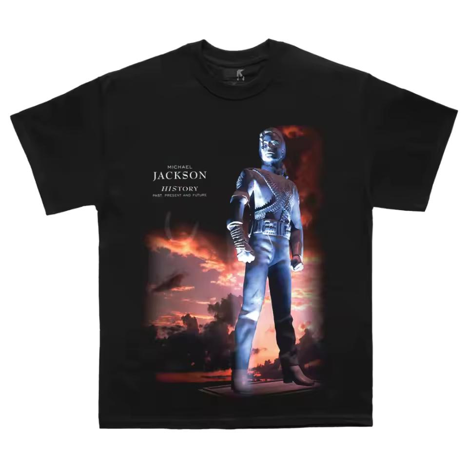 HIStory album T-shirt with Michael Jackson rock band pattern T-shirt Cotton couple summer loose casual streetwear Harajuku