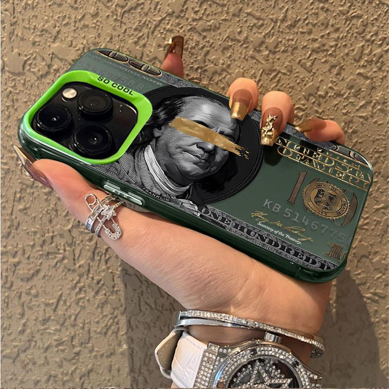 USD Dollar Popular Design PC Case for iPhone 15 16E 16 11 14 13 12 Pro Max XS X XR Plus 8 7 SE Shockproof Matte Hard Cover