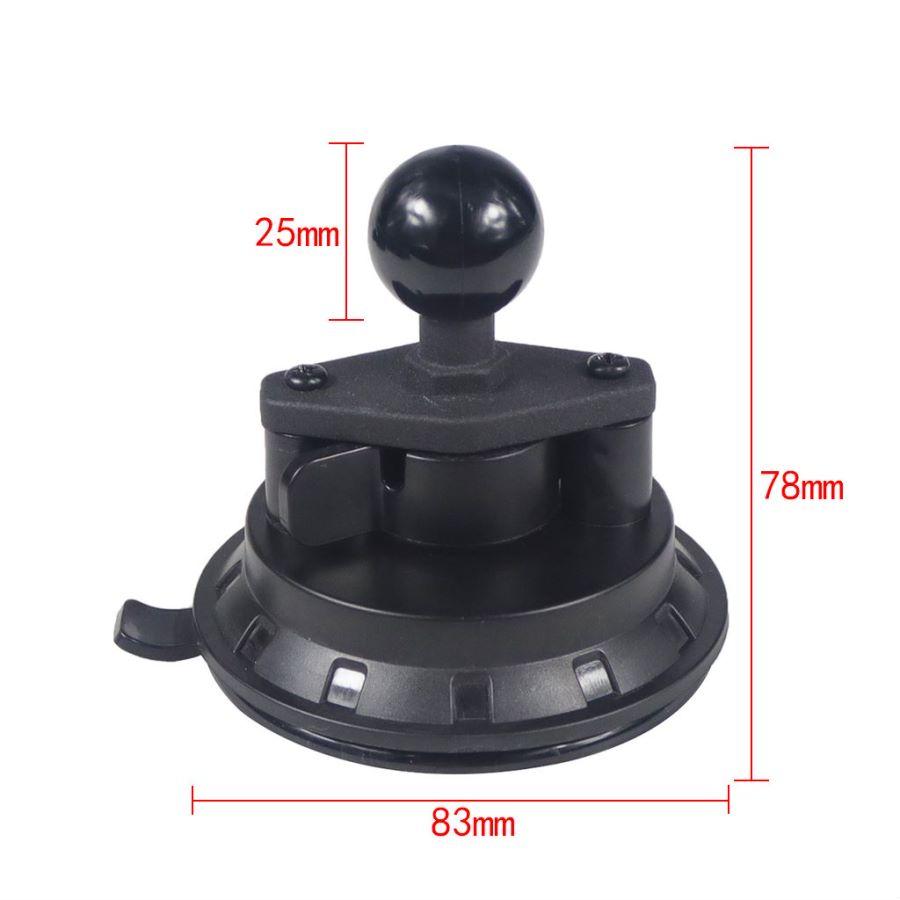 Ball Mount Twist Lock Suction Cup Base Window Mount 360 Degree Rotation for RAM Double Socket Arm Phones Action Camera Accessory