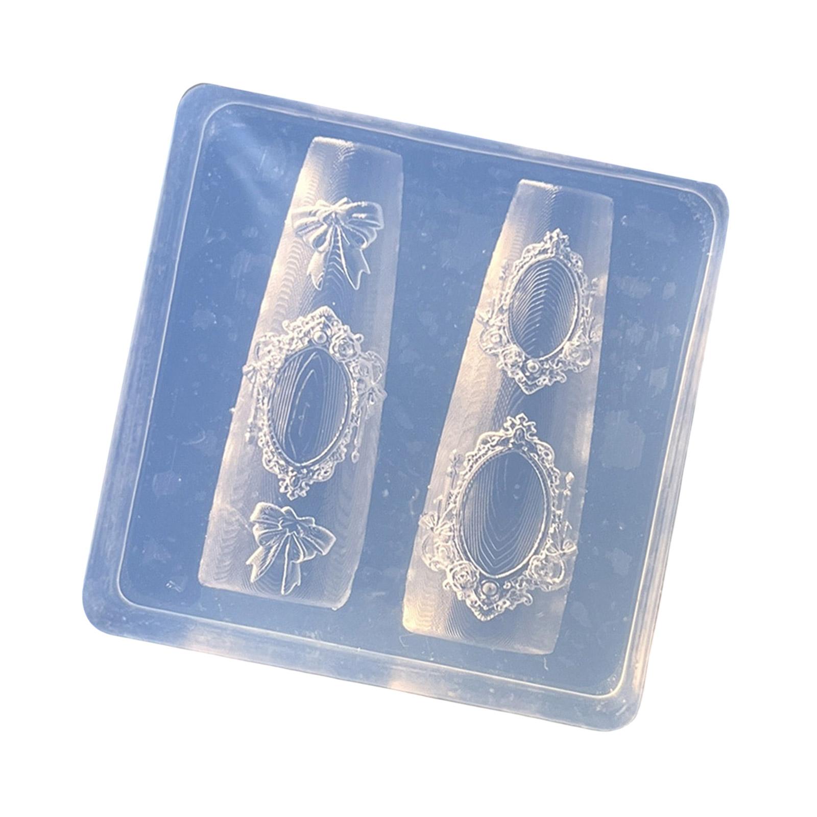 

2pcs/1pc Reusable Nail Charm Silicone Molds For 3D Nail Art Creations And Creative Nail Embellishments 1