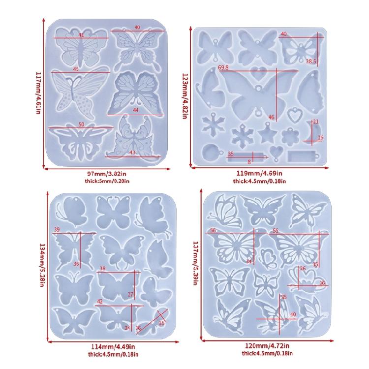 Personalized Butterfly Shaped Earrings Mold Epoxy Crystal Silicone Molds Customized Earwear Mould Jewelry Making Tool