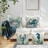 4Pcs Marine Life Cushion Covers Single-sided Printed 45CM Throw Pillow Case Cover Sofa Cushion Home Room Decor