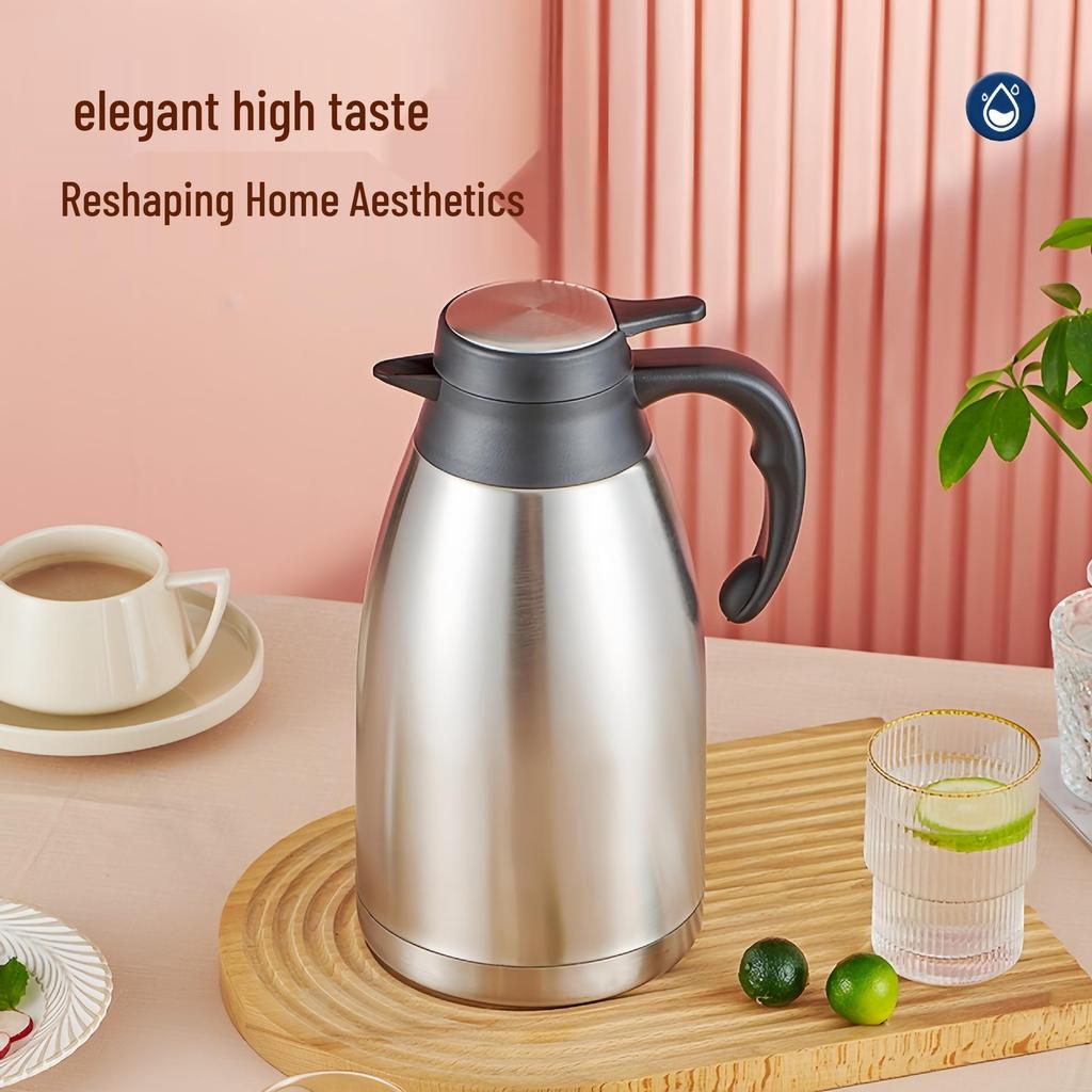 Elegant Eagle Spout Stainless Steel Double-Layer Vacuum Thermos Flask, Large Capacity Household Hot Water Bottle