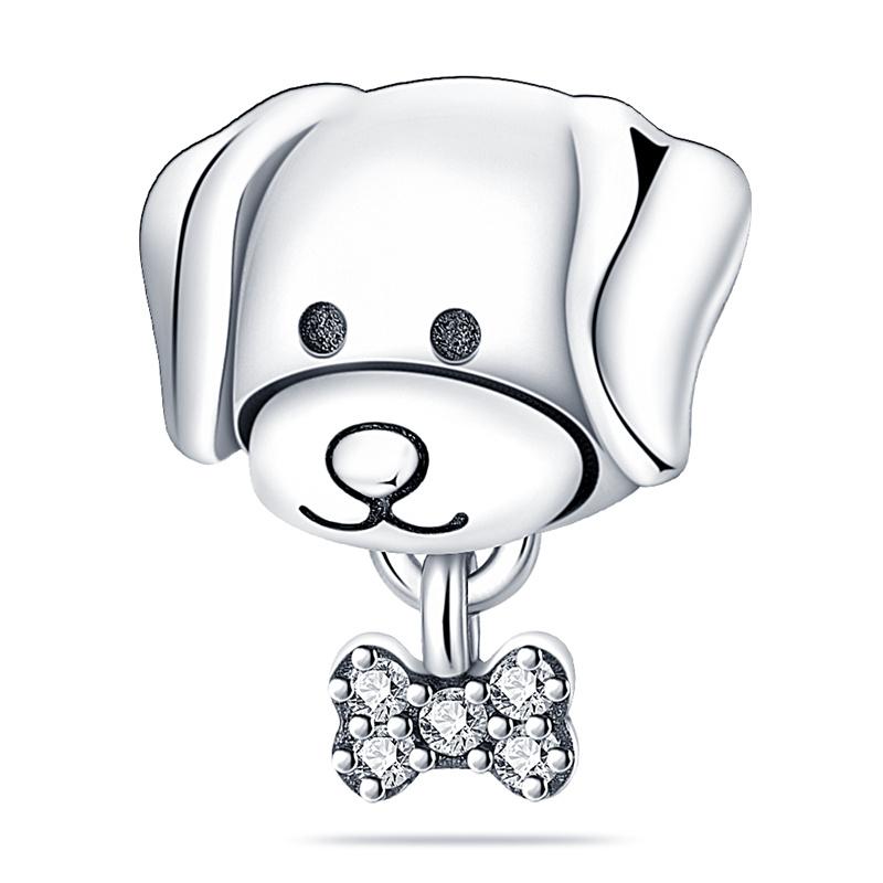 Copper Loving Dog Bead Charms Dog Paw Charm Bead Charms Compatible With Brand 3mm Authentic Bracelets Fine Do It Yourself Women Jewellery Gift