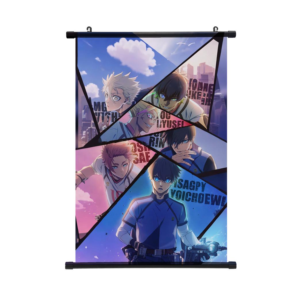Anime Blue Lock Svitkový Plakát Isagi Yoichi Nagi Seishiro Umělecká Malba Závěsný Plakát Dětské Pokoje Samolepka na Zeď