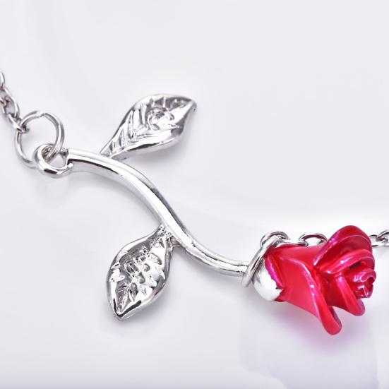 Damarmband Ros Justerbar Kedja Smycken Galvaniserad Långvarigt Armband för Fest